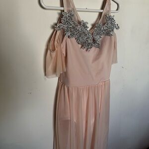 Weissman Pink Dance Costume with Silver Embellishments 1C 7/8